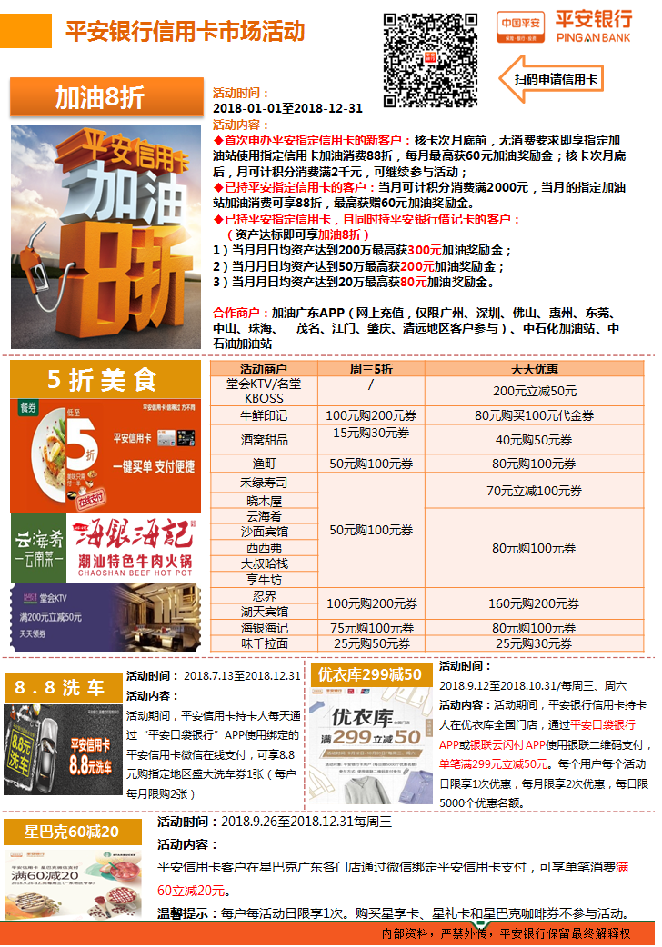 平安信用卡四季度广州市场活动